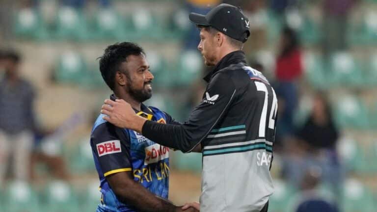 Charith Asalanka, Mitchell Santner, NZ vs SL