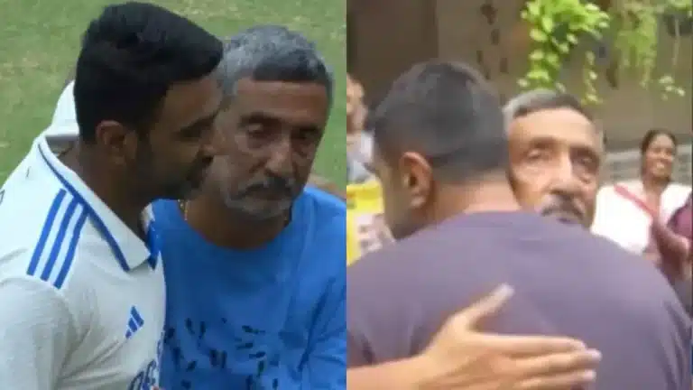 Ravichandran Ashwin with his father