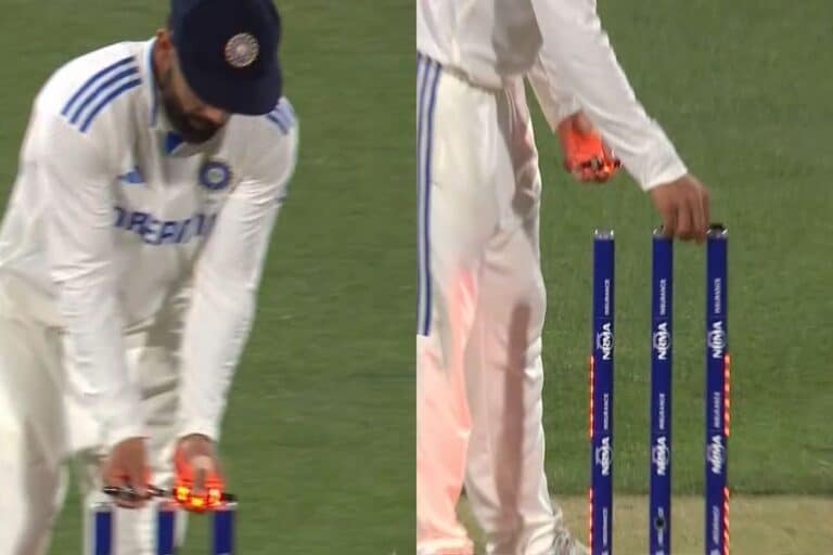 Virat Kohli's 'Bail Swap' Attempt Backfires in Adelaide Test [WATCH]