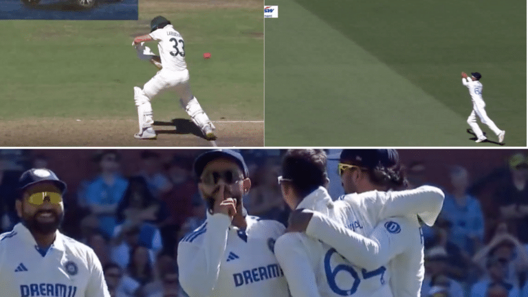 Watch: Fired-up Virat Kohli dismisses Marnus Labuschagne with silence after Yashasvi Jaiswal’s shout