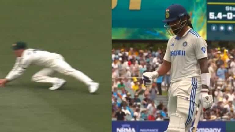 Watch: KL Rahul falls to a Nathan McSweeney blinder in a ravine