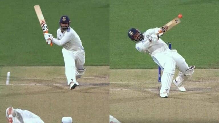 Watch: Rishabh Pant collapses while playing outrageous shot to score boundary in Adelaide Test