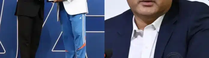 ICC Chairman Jay Shah Handing The Champions Trophy To Rohit Sharma, PCB chief Mohsin Naqvi
