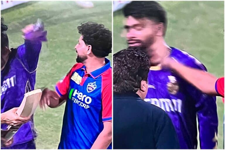 CAPTURE CAPTURE KULDEEP YADAV BOFFADA Rinku Singh twice with the KKR star visibly upset after the IPL 2025 game