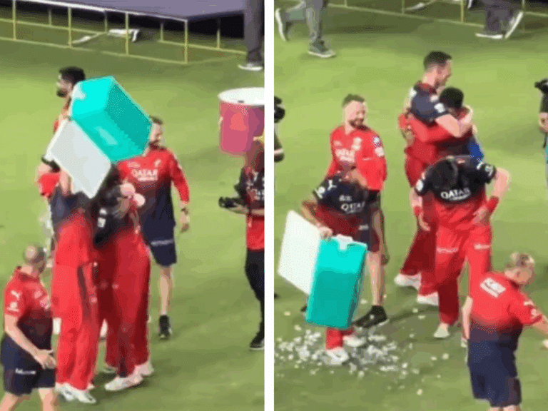 Invisible images of IPL 2025 shows Mayank Agarwal empty an ice box in Virat Kohli and Krunal Pandya [WATCH]