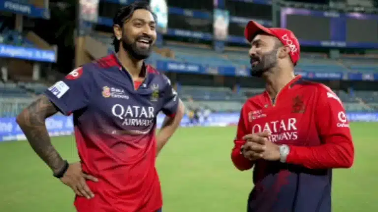 Dinesh Karthik discredits RCB bowlers after win against MI, Krunal Pandya reacts furiously