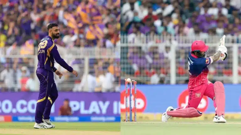 Varun Chakravarthy cheats on Riyan Parag in KKR-RR clash
