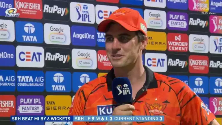 "pretty scary": Pat Cummins surprised by SRH’s explosive batting after dominant win over MI in IPL 2026