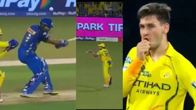 Shivam Dube spills an absolute SITTER on Naman Dhir in CSK vs MI clash