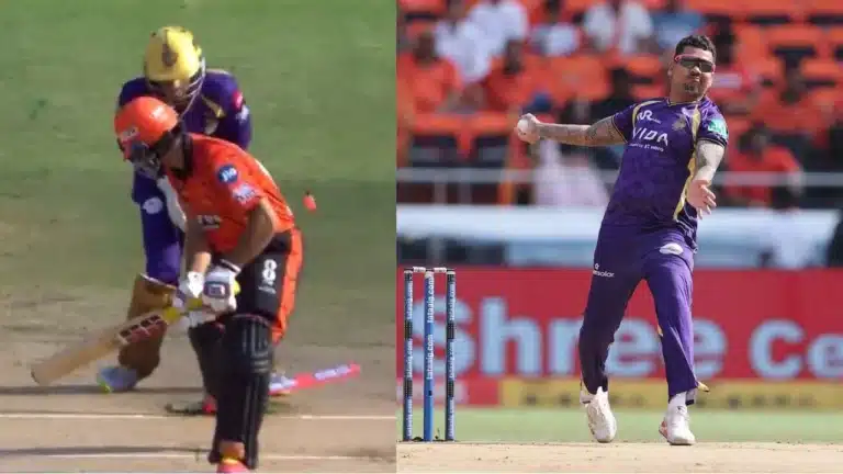 Sunil Narine cheats Salil Arora to pick 200th IPL wicket in SRH-KKR clash